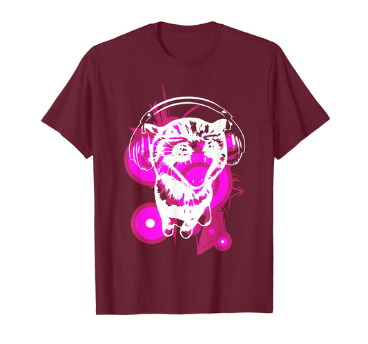 Frutiger Metro Y2K Cat Headphones T-Shirt