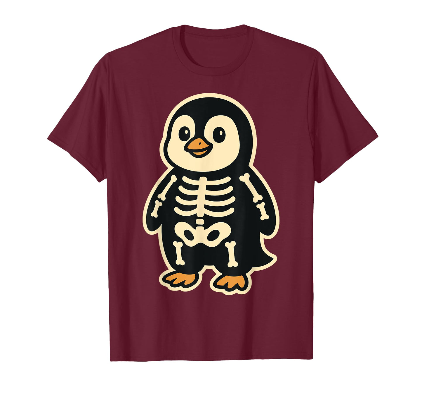 Funny Penguin Skeleton Costume for Kids Boys Girls Halloween T-Shirt