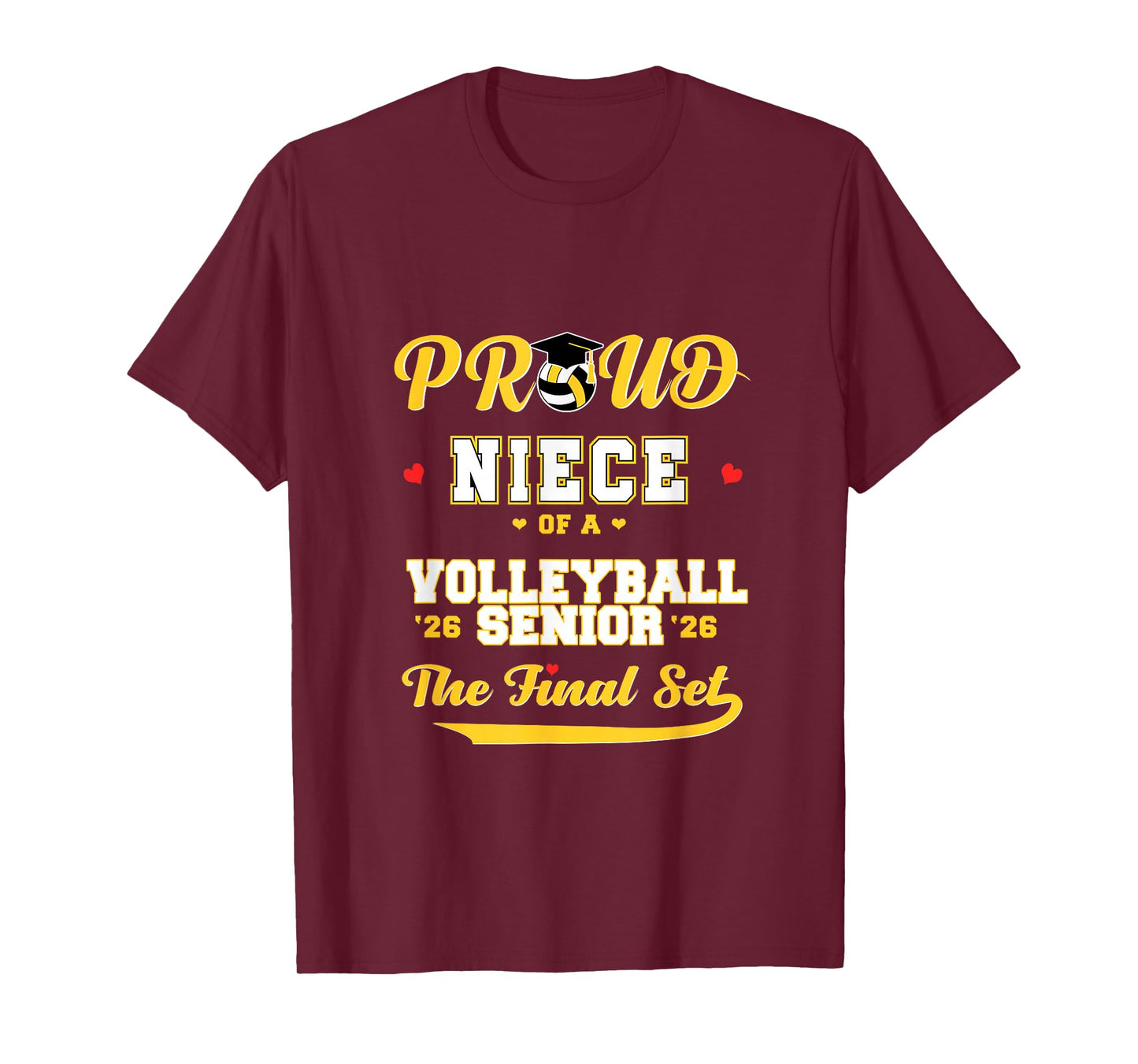 Cool Family '26 Graduation Volleyball Player Niece T-Shirt