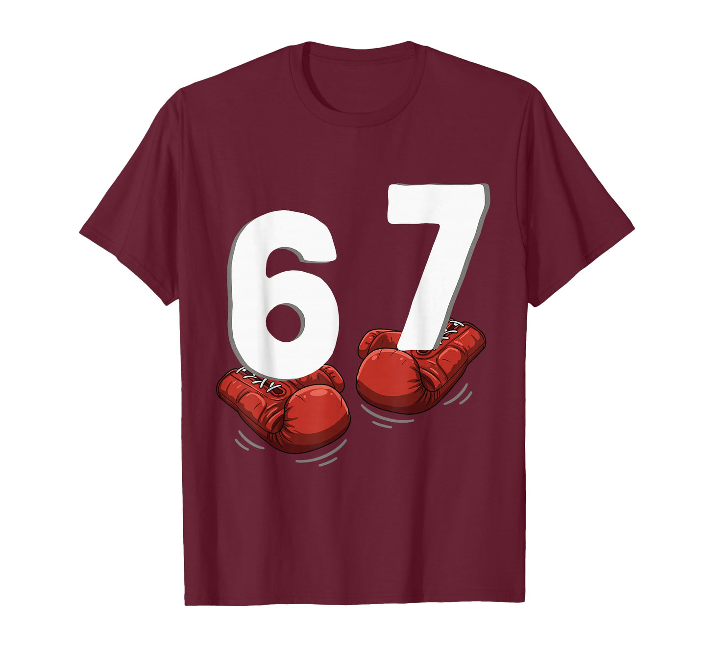 67 Number Boxing Gloves Gen Z Alpha Boxer Training Boy Girl T-Shirt