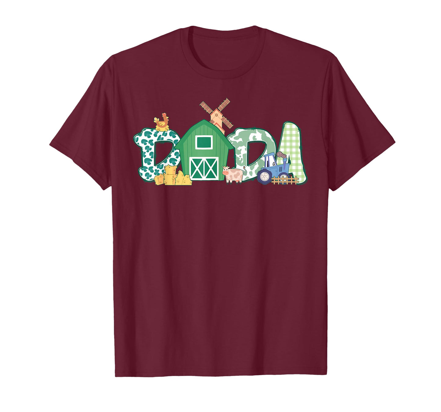 Dada Farm Animal Birthday Family Matching Party Dad Father T-Shirt