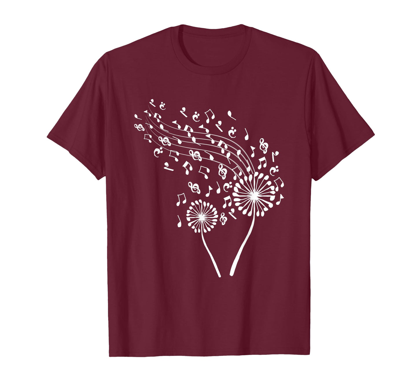 Music Note Dandelion Music Lover Men Women Musical Teacher T-Shirt