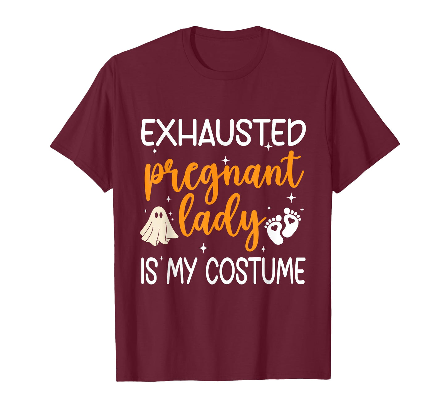Exhausted Pregnant Lady Is My Costume Pregnancy Halloween T-Shirt