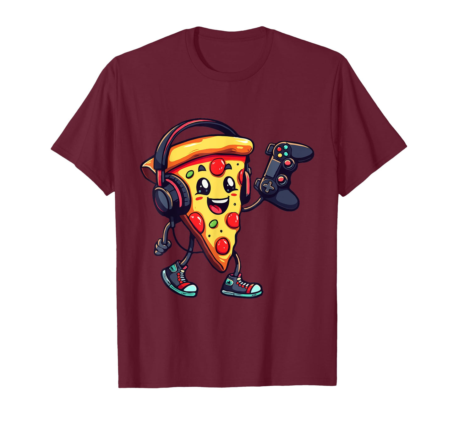 Funny Gamer Pizza for Those Who Love Video Games and Food T-Shirt