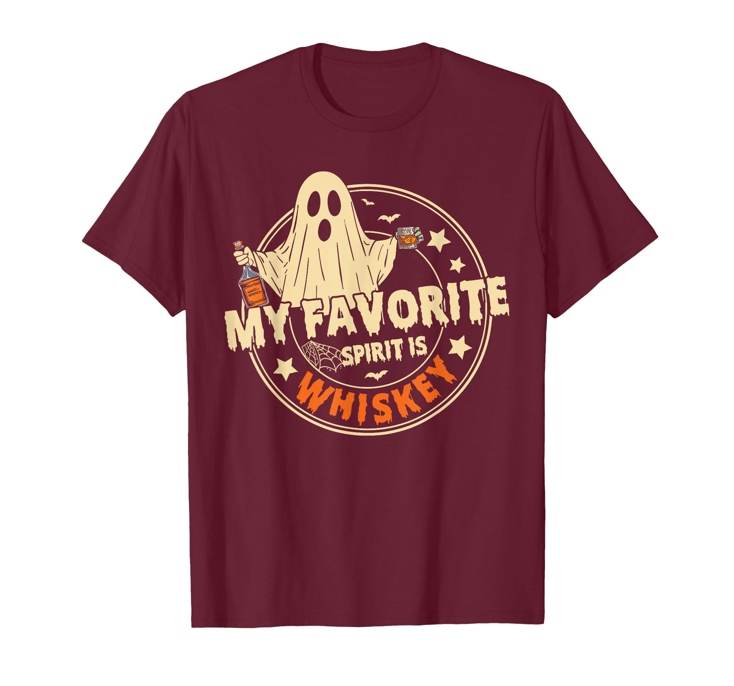 My Favorite Spirit is Whiskey Halloween Cowboy Ghosts T-Shirt