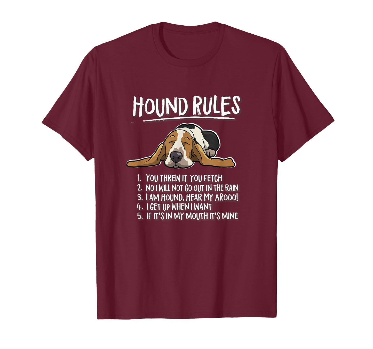 Cute Sleeping Nap Rules Basset Hound Lover T-Shirt