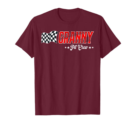 Granny Pit Crew Race Car Birthday Family Matching T-Shirt