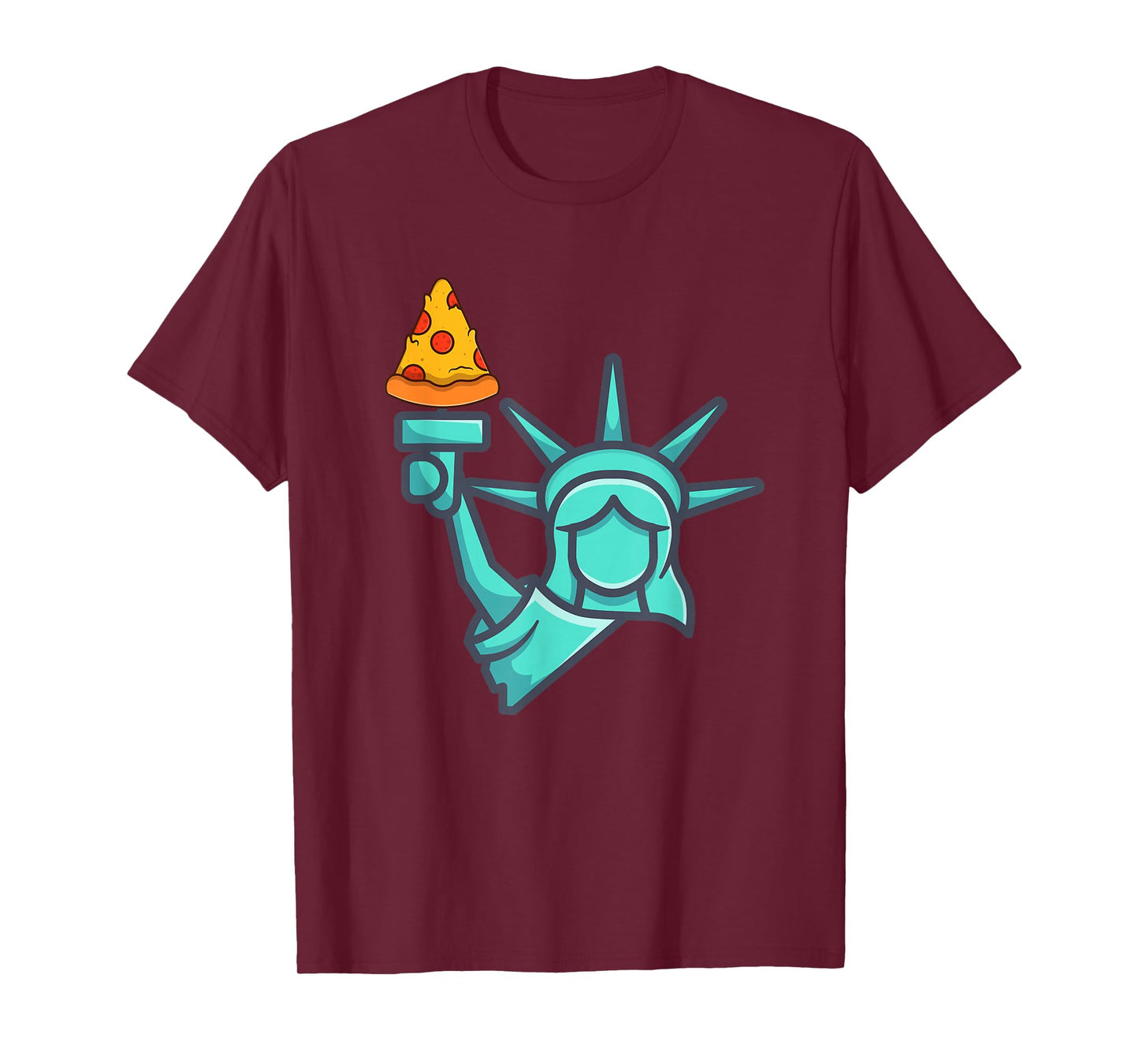 Pizza Statue of Liberty New York City Famous Food Pizzas T-Shirt