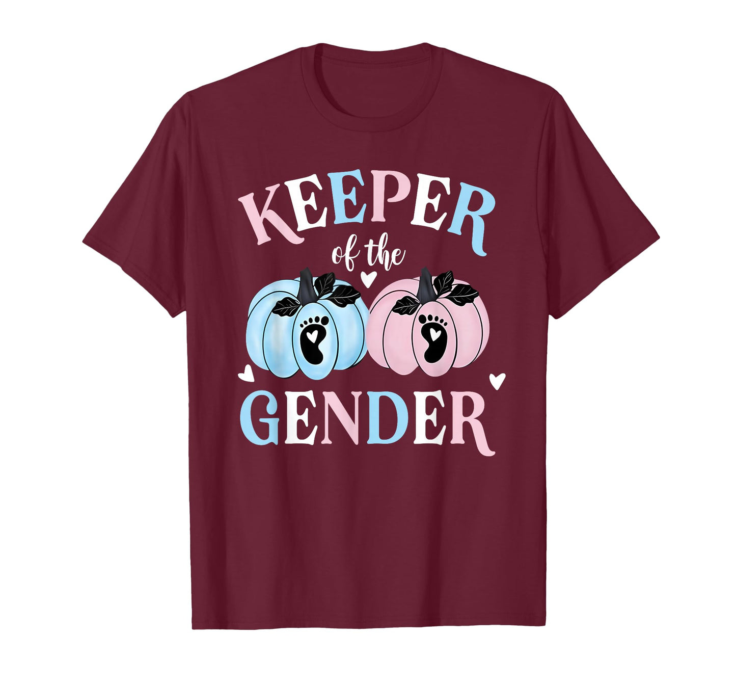 Keeper of The Gender Reveal Baby Pumpkin Pink Or Blue T-Shirt