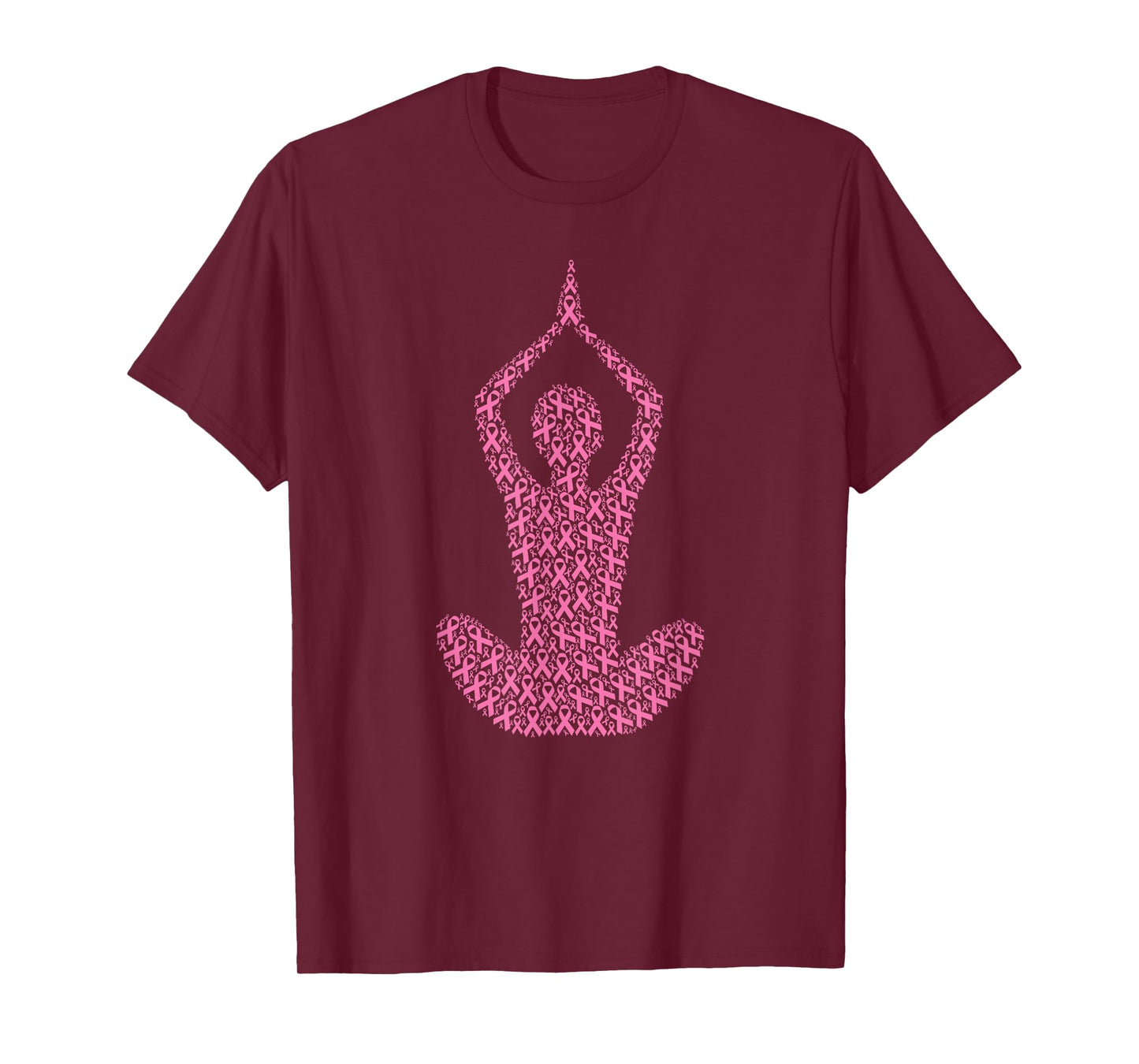 Breast Cancer Awareness Pink Ribbon & Survivor - Yoga Pose T-Shirt