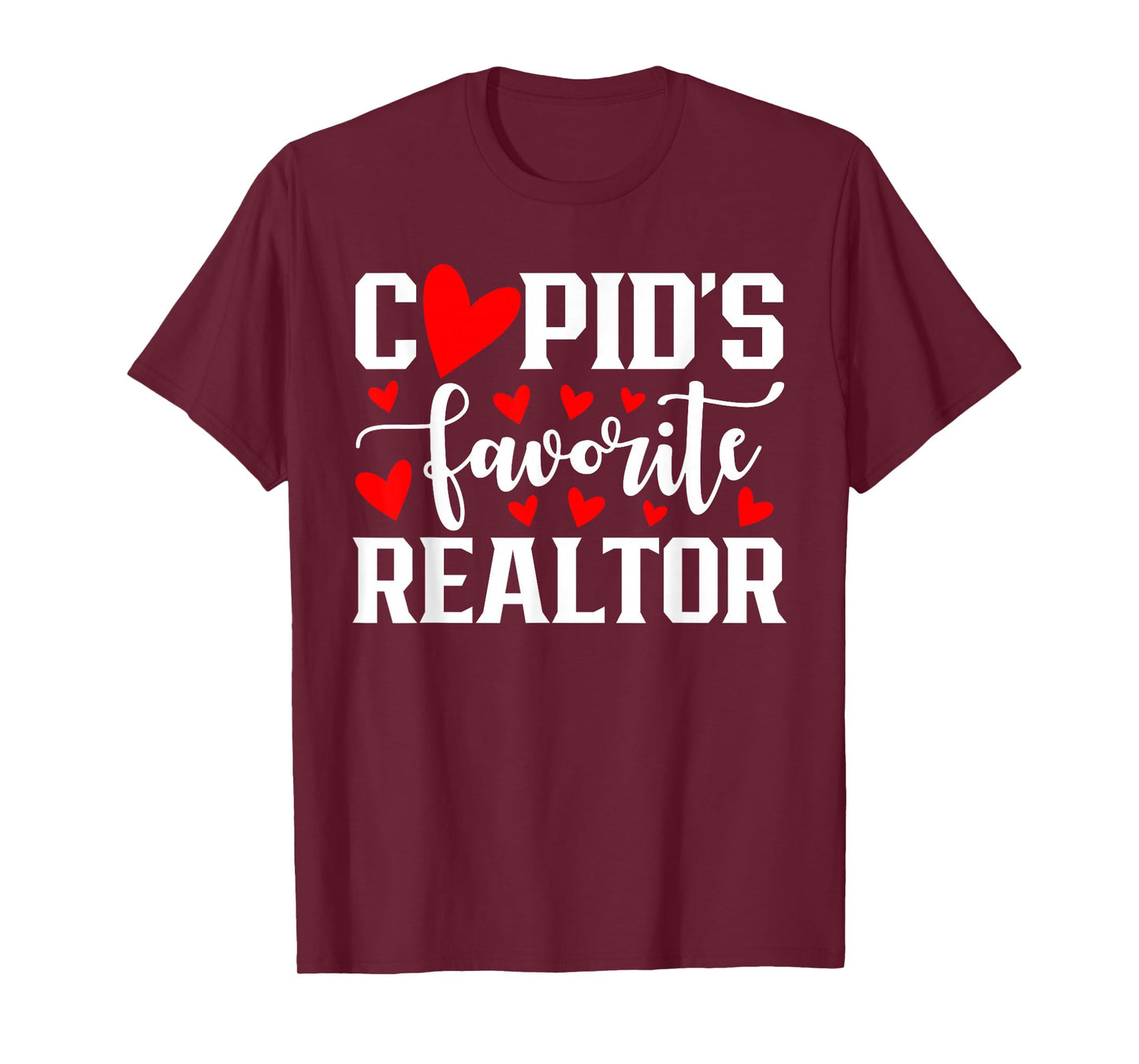 Cupid's Favorite Realtor Cute Heart Valentine's Day T-Shirt