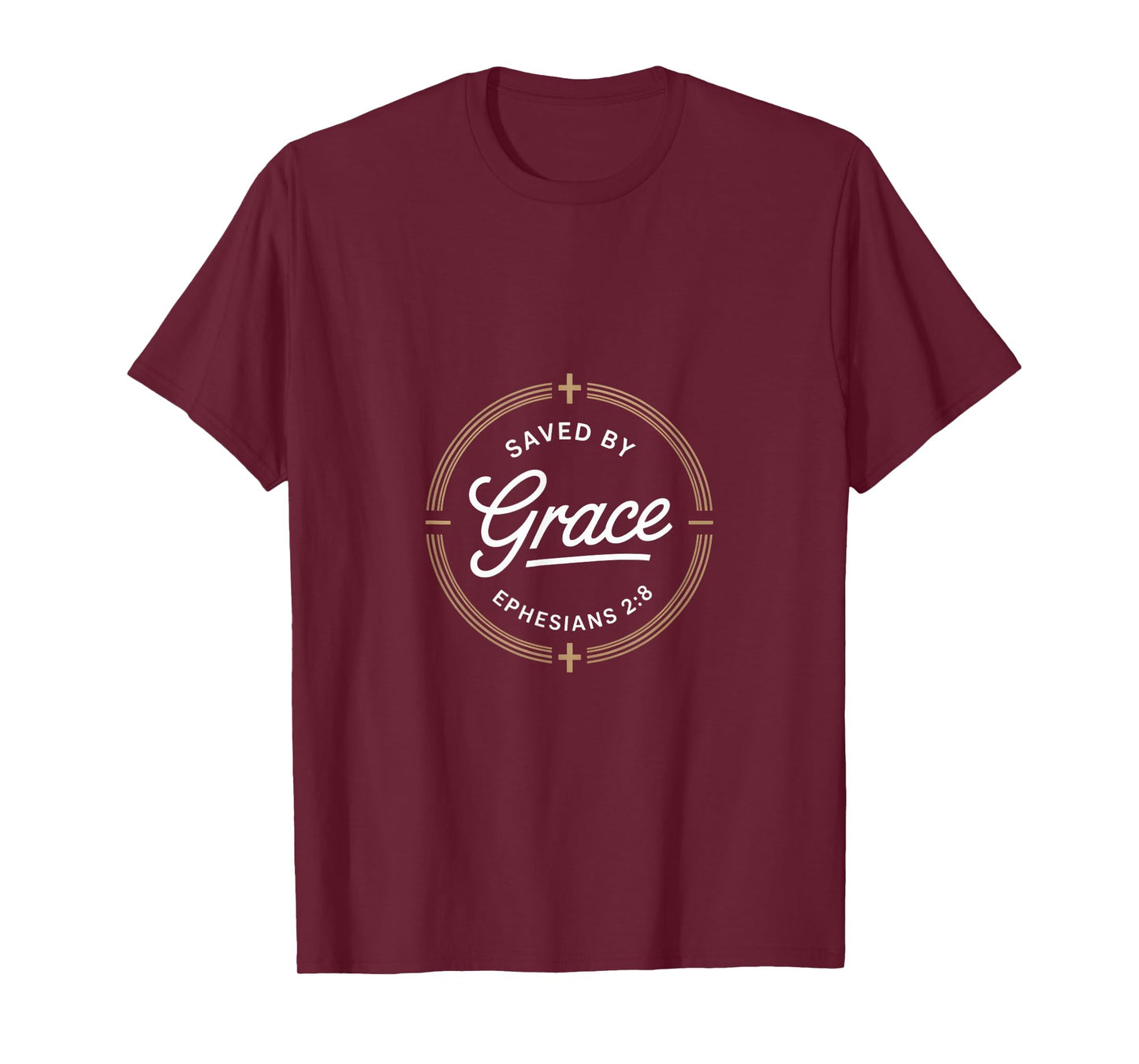 Saved by Grace Ephesians 2 8 Christian Verse T-Shirt