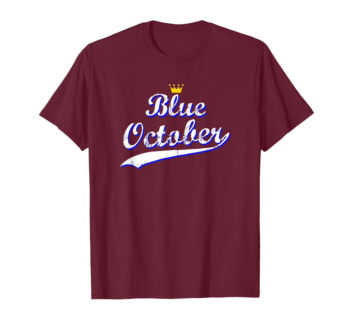 Blue October Retro Script Design T-Shirt
