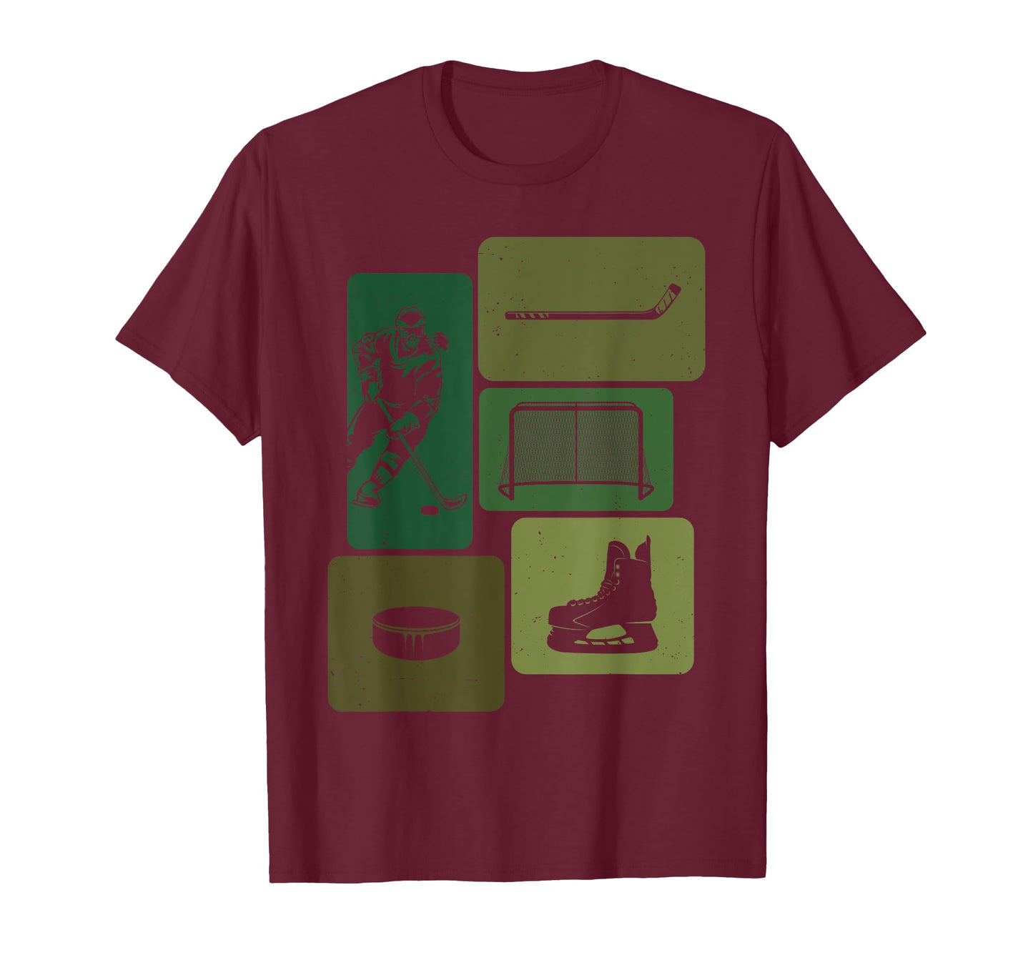 Funny Ice Hockey Puck Stick Winter Game Ice Hockey Player T-Shirt