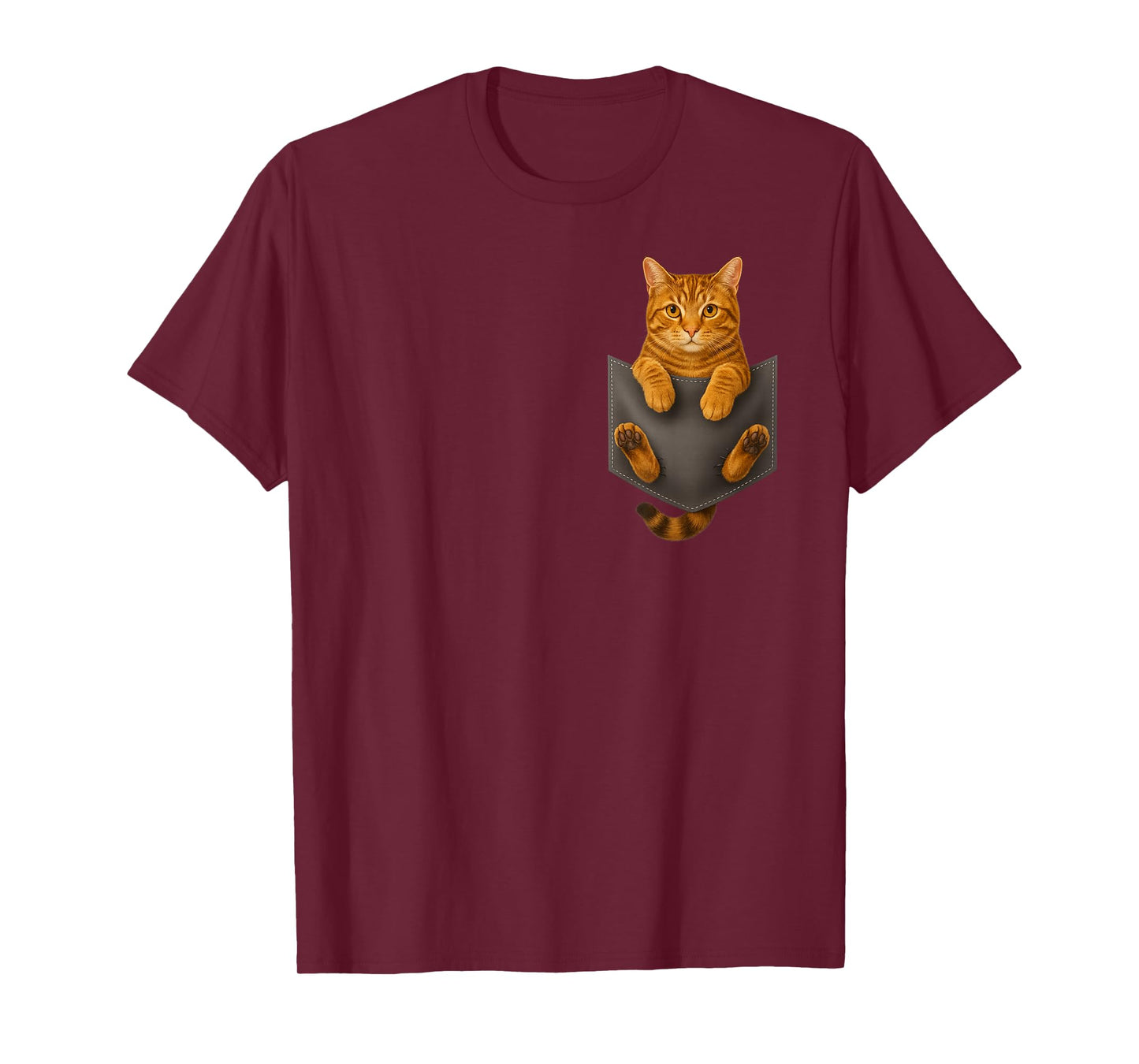 Orange Tabby Cat in The Pocket Cute Funny Kitten Lover Cats T-Shirt
