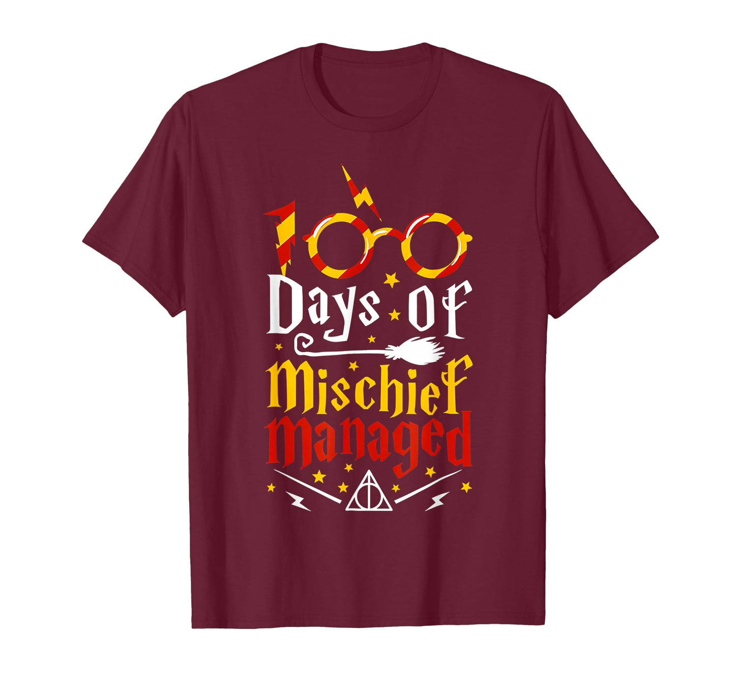 100 Days of Mischief Managed Shirt 100th Day of School Kids T-Shirt