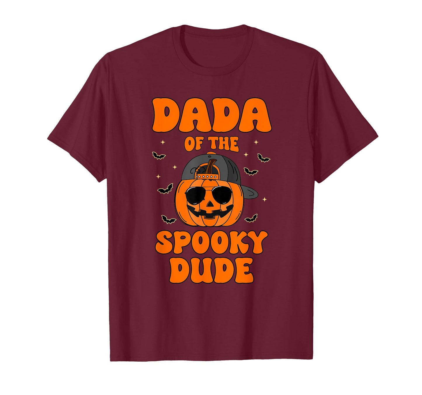 Dada of The Spooky Dude Halloween Pumpkin Birthday Family T-Shirt