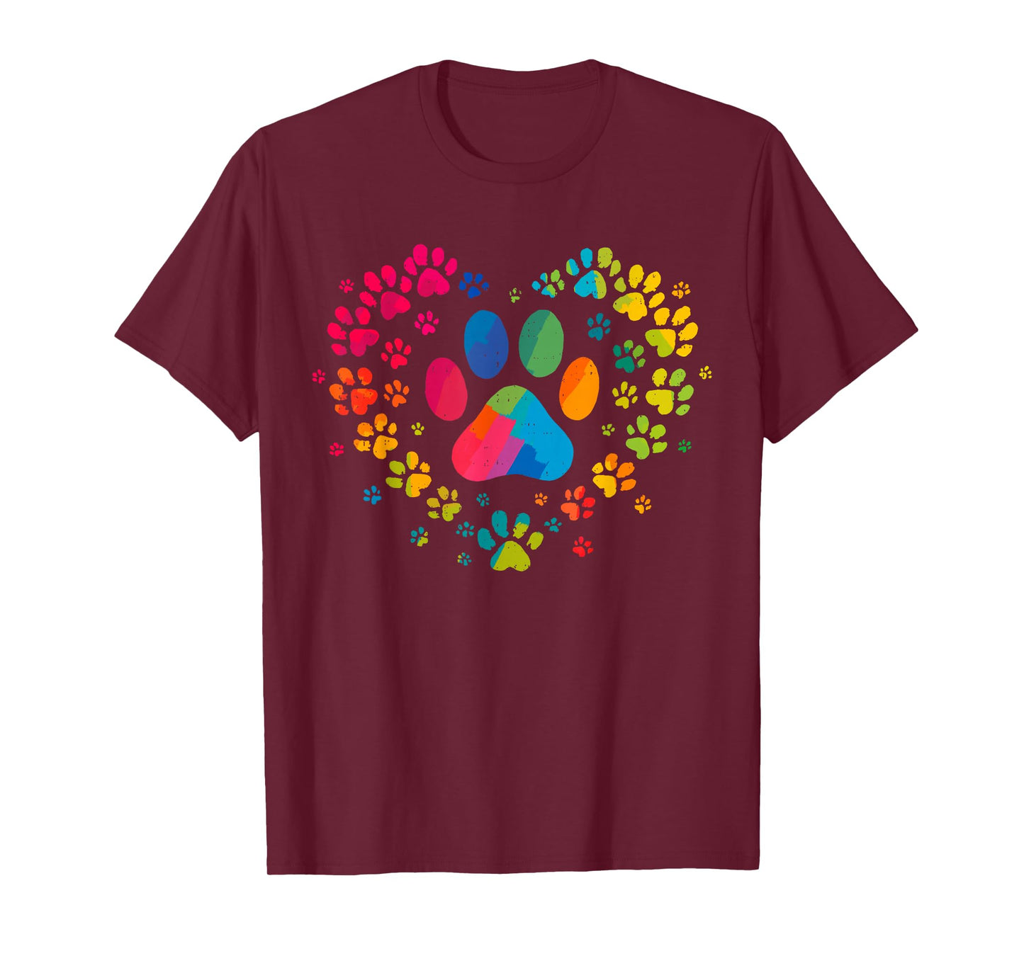 Dog Paw Heart Animal Lover Puppy Pet Mom Women Girls Kids T-Shirt