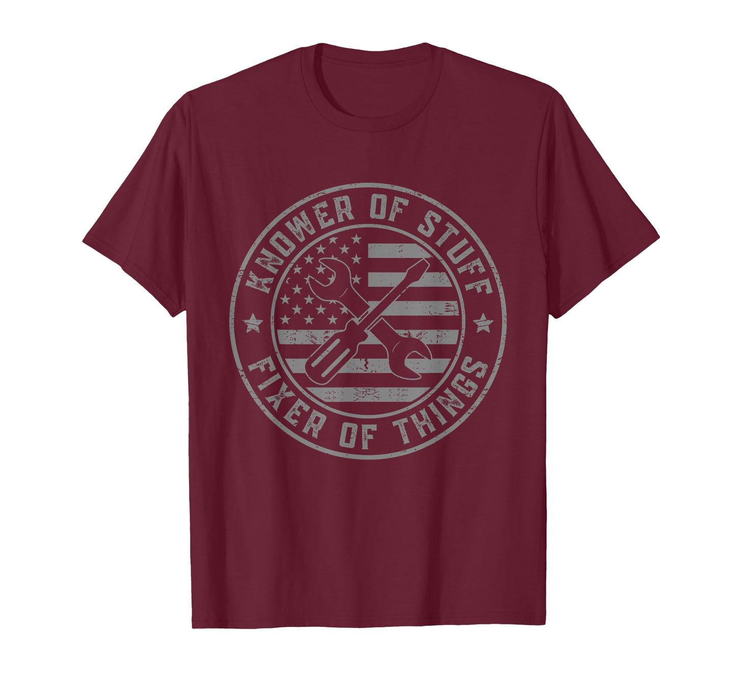 Knower of Stuff Fixer of Things Dad Funny Mechanic T-Shirt