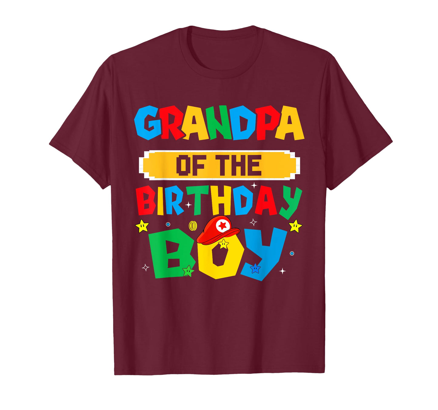 Grandpa Of The Birthday Boy Game Video Gaming Match Family T-Shirt