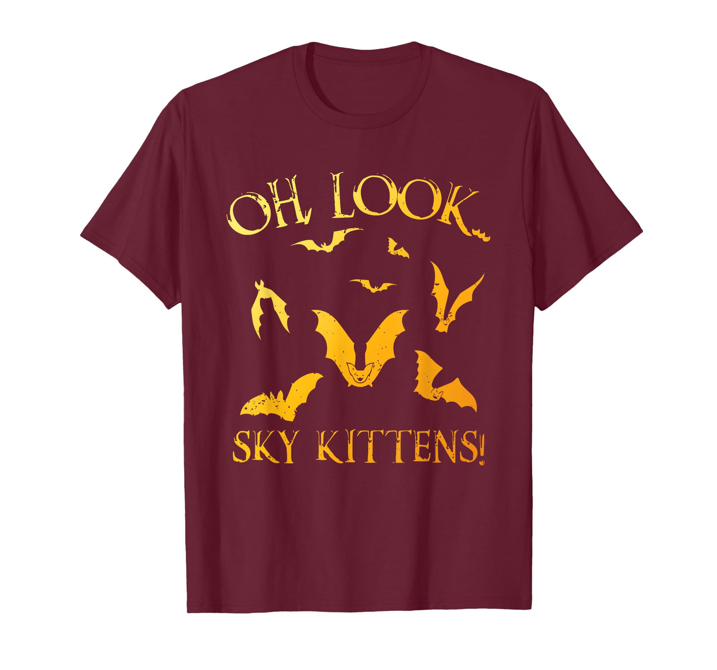 Funny Bat Art For Men Women Kids Sky Kitten Bat Lovers T-Shirt