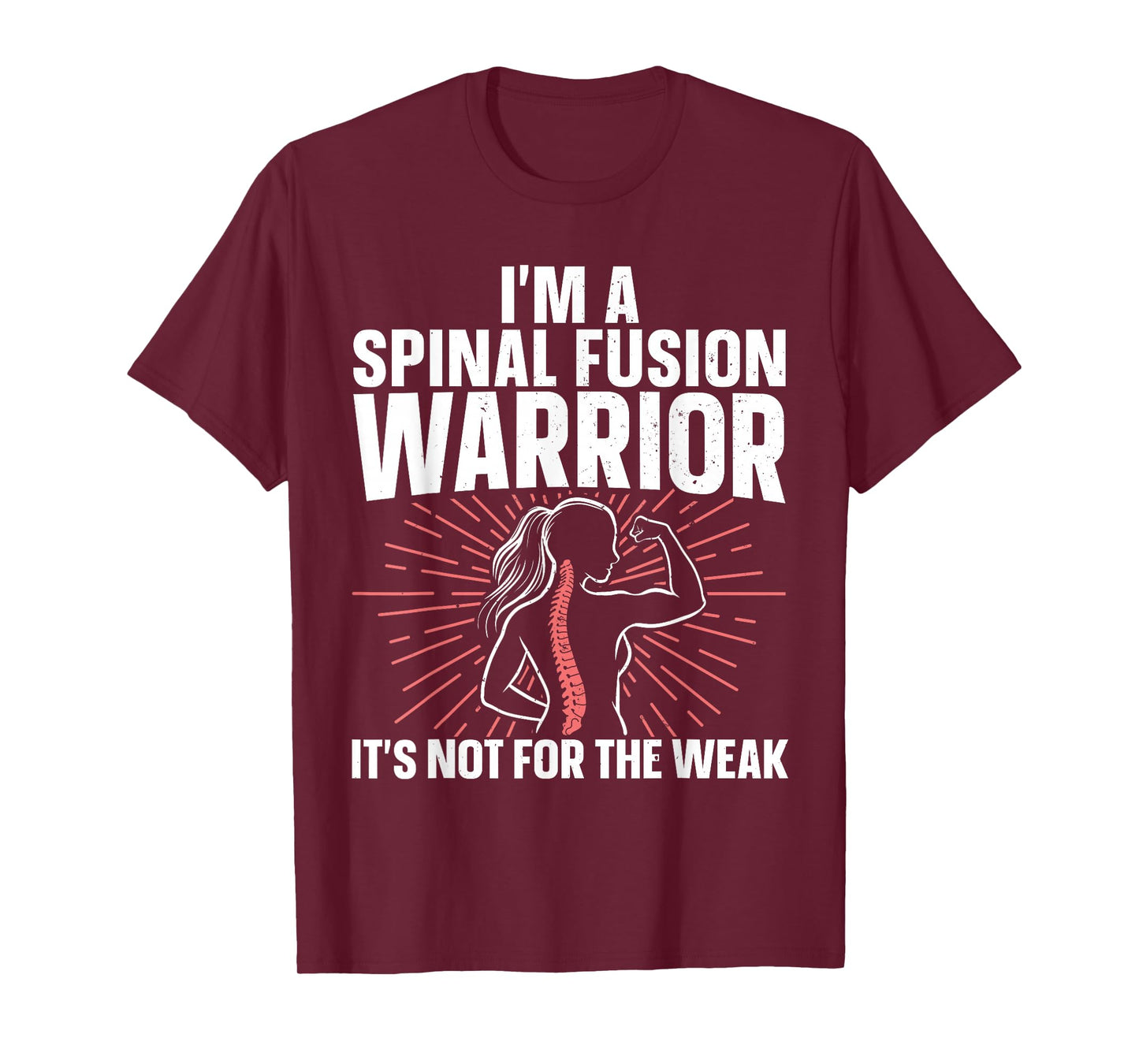 Spinal Fusion Art for Women Girls Scoliosis Spine Surgery T-Shirt