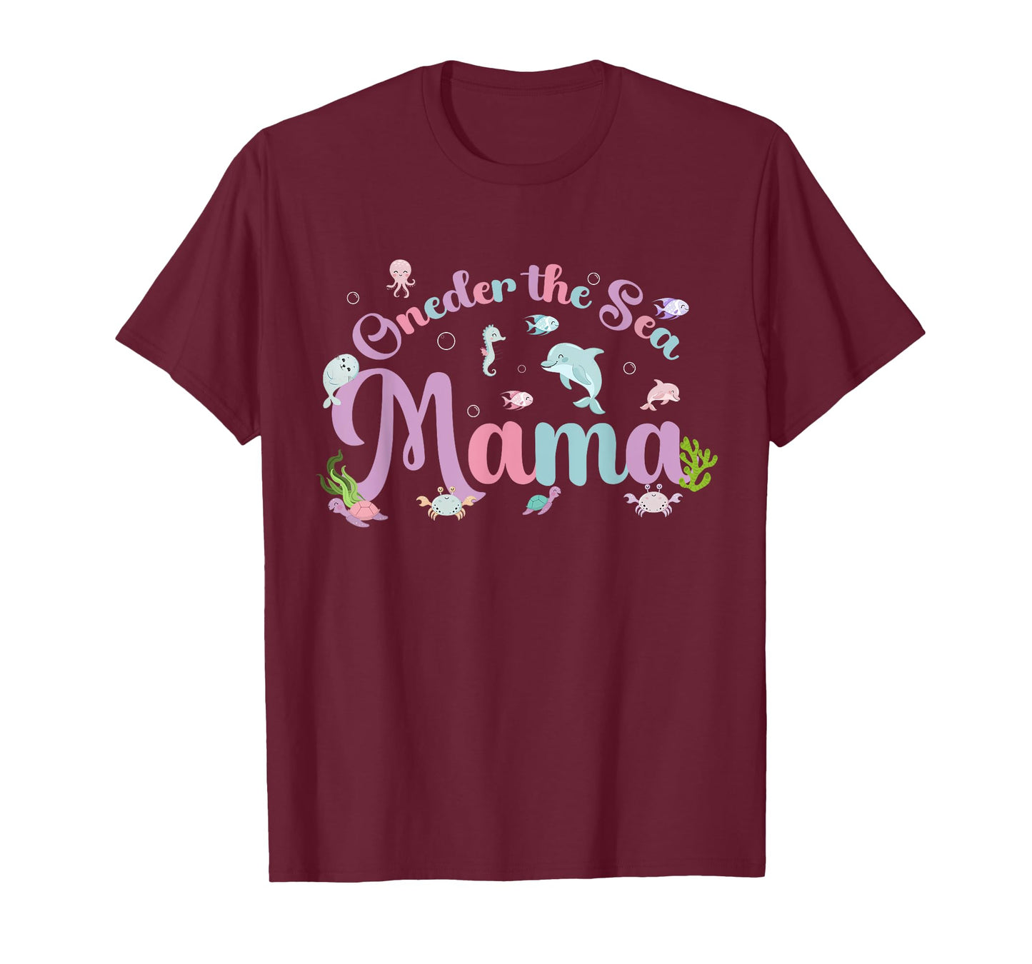 Oneder the Sea Mama Birthday Girl Boy Matching Family Party T-Shirt
