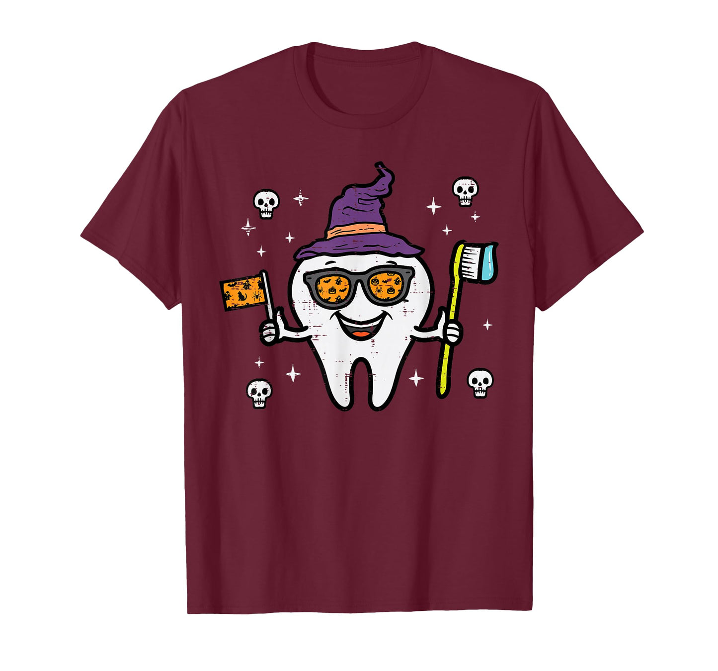 Halloween Dentist Tooth Teeth Dental Costume Women Men Kids T-Shirt