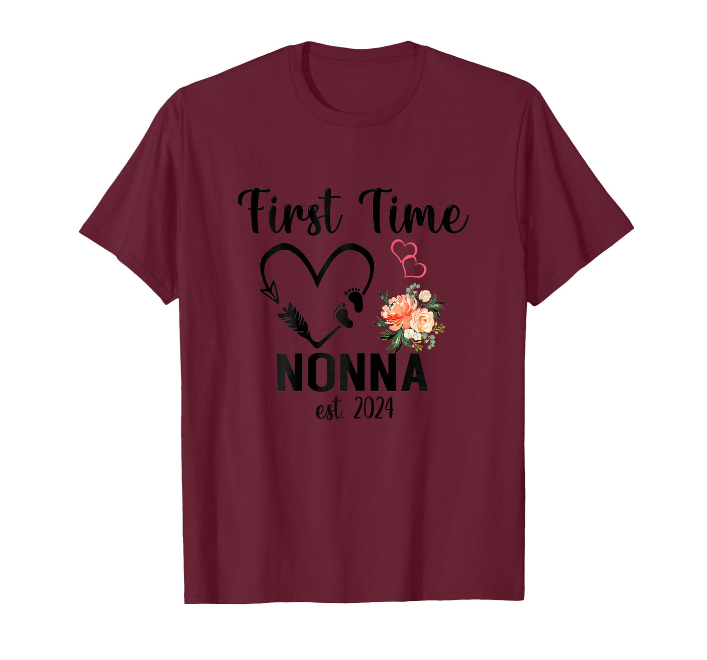 First Time Nonna Est. 2024 Promoted To New Nonna T-Shirt