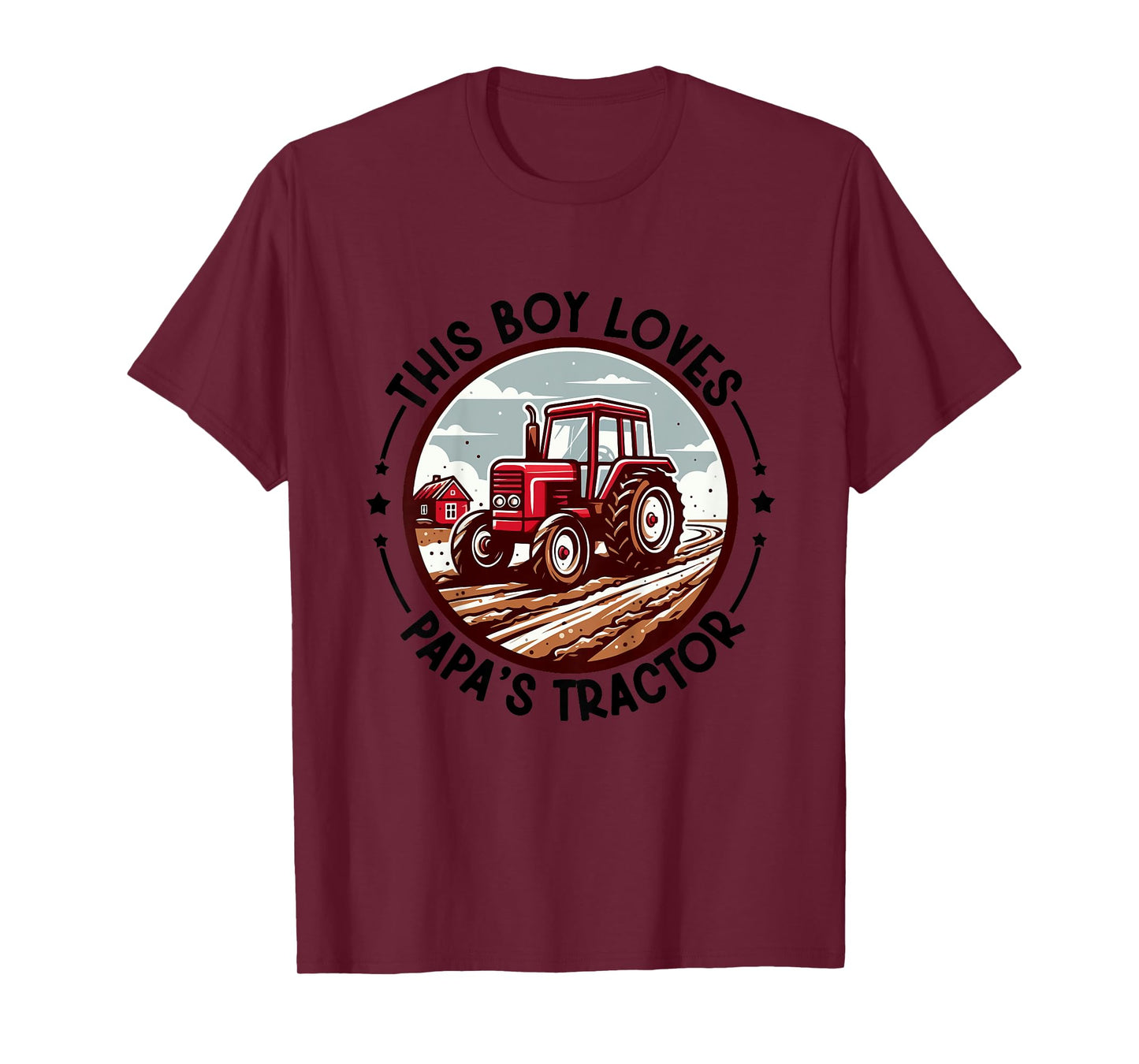 Kids Farm Grandpa's Tractor This Boy Loves Papa's Tractor Farming T-Shirt