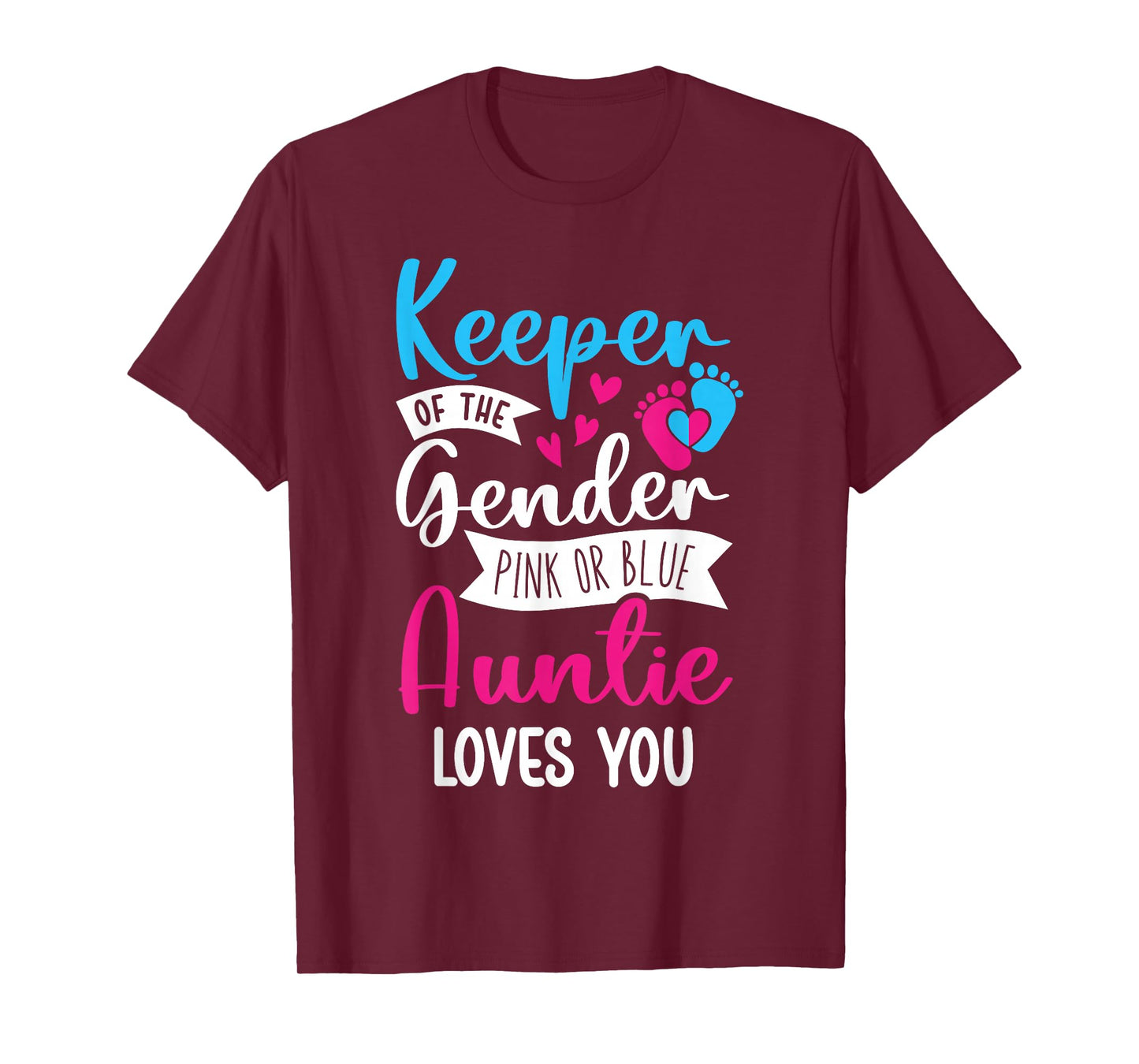 Keeper of The Gender Loves Aunt You Auntie Baby Announcement T-Shirt