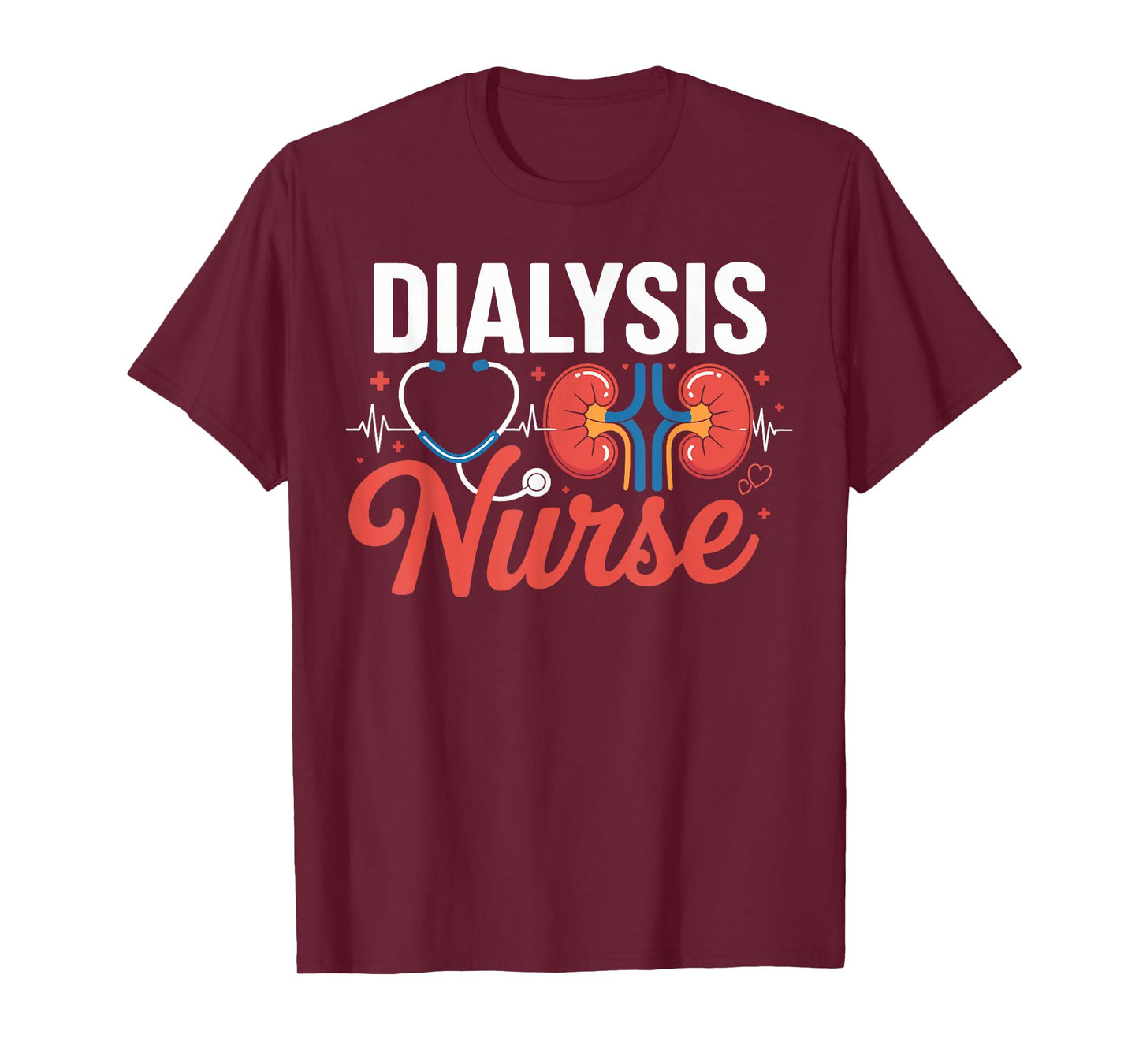 Dialysis Nurse Nephrology Heart Technician Gifts Men Women T-Shirt