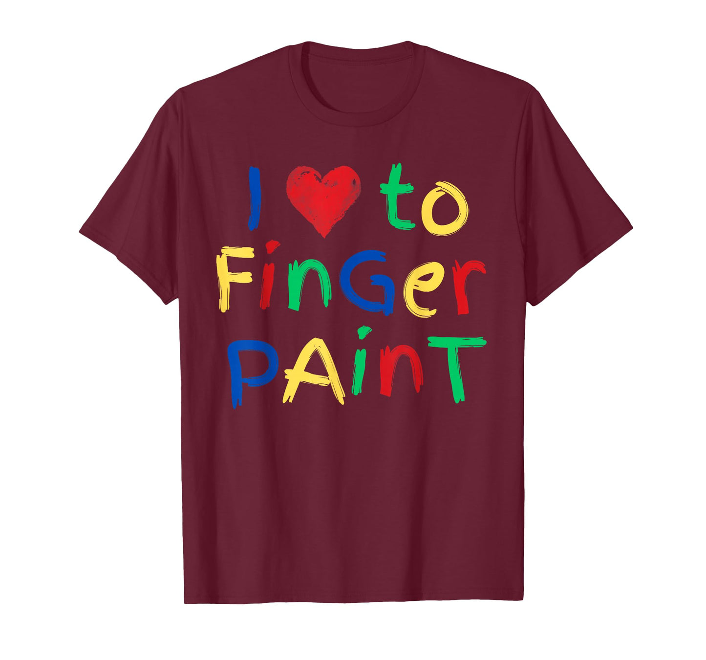 I Heart Love To Finger Paint I'm Paint Funny Couples T-Shirt