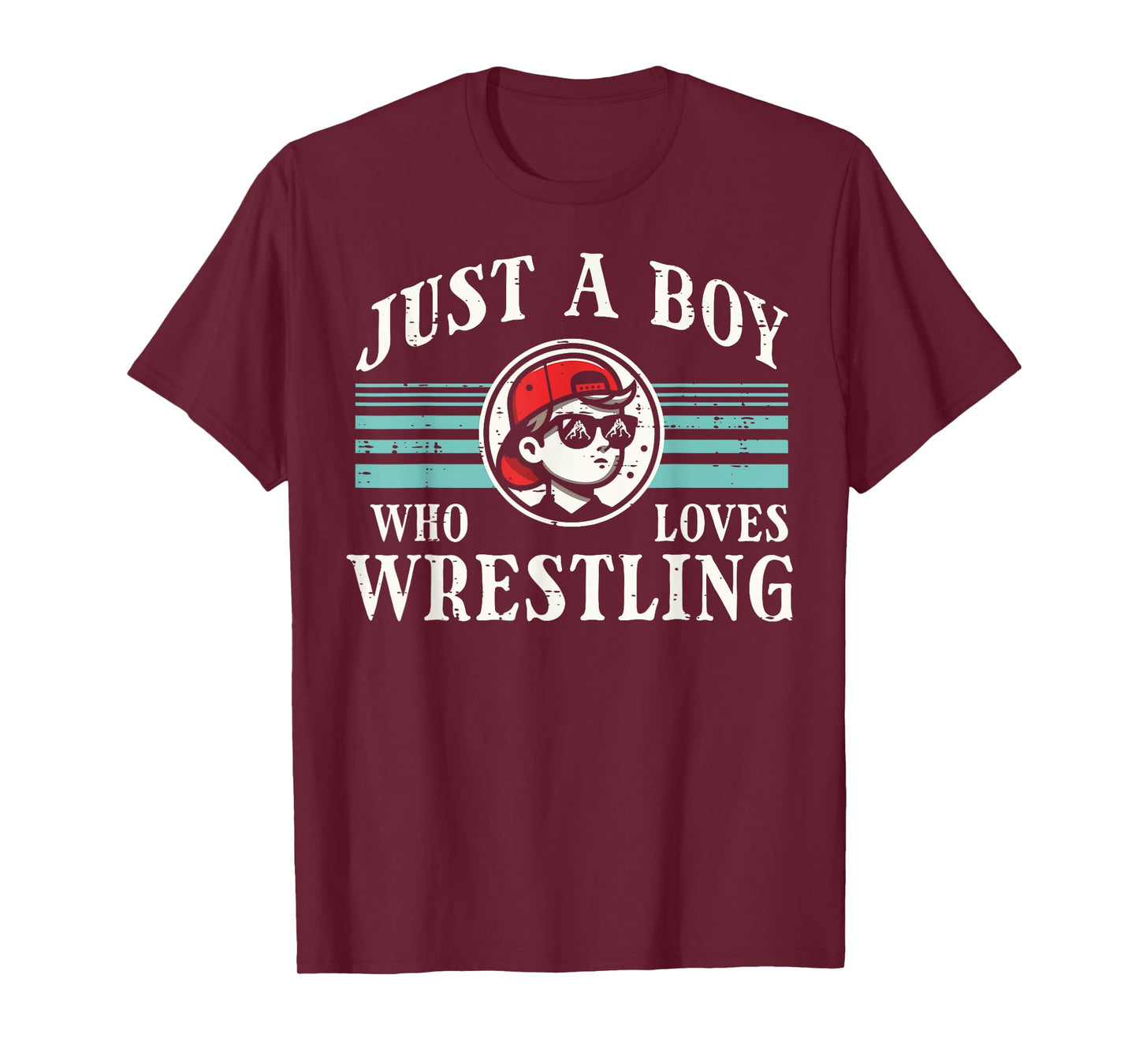 Boy Who Loves Wrestling Wrestler Boys Kids Youth Teen Men T-Shirt