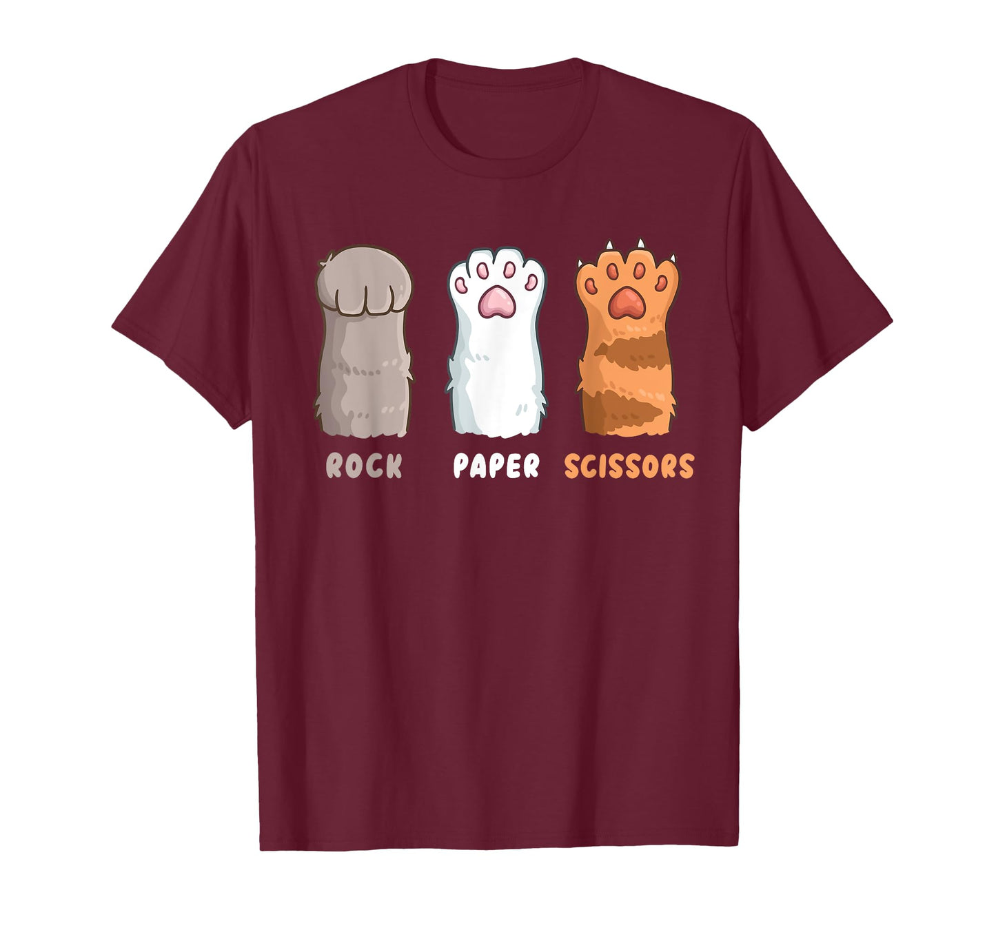 Cat Lover Cat Owner Funny Cat Rock Paper Scissors T-Shirt for Men Women Girls Kids