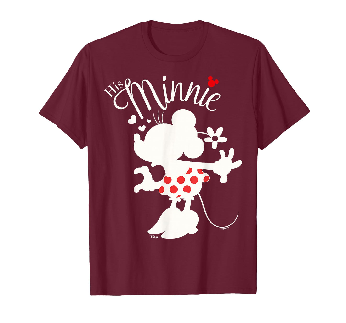 Disney Mickey and Friends His Minnie Silhouette Hearts T-Shirt