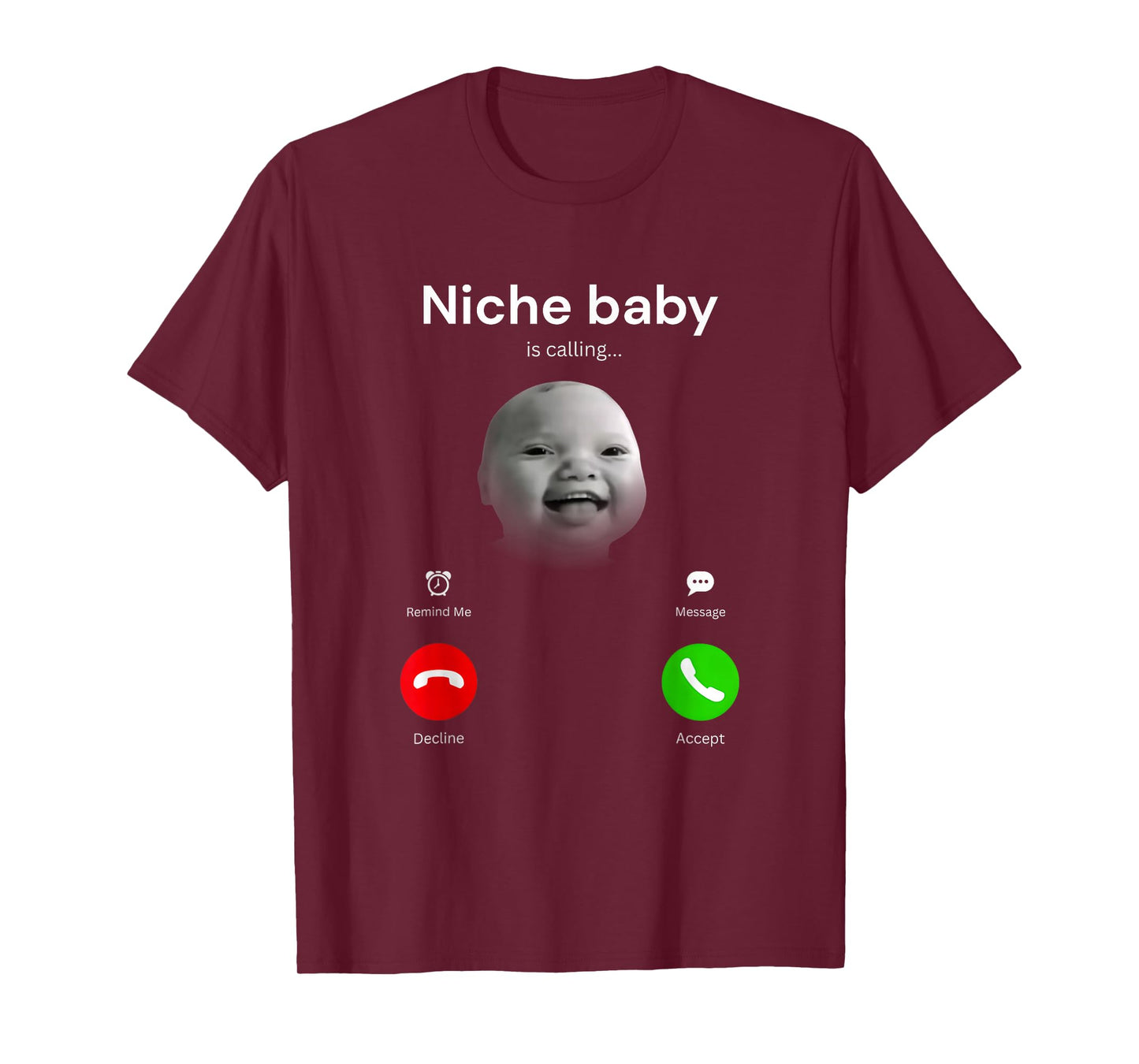 Funny Giggling Niche Baby Calling gen Alpha Meme AI Laughing T-Shirt