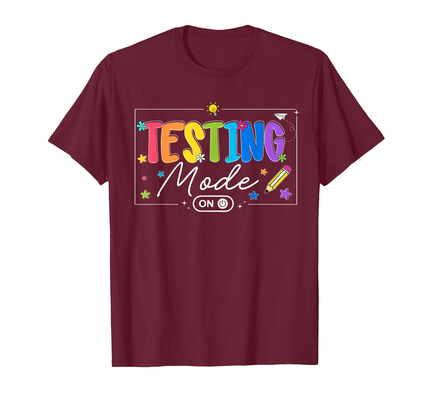 Testing Day Funny Testing Mode On Teacher Boy Girl Kids T-Shirt