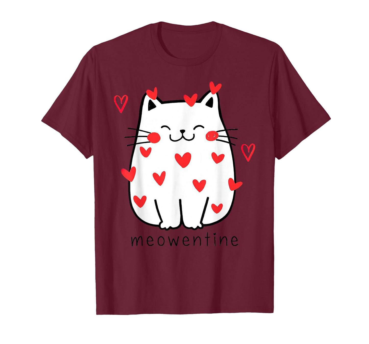Meowentine Cute Cat Valentines Day Men Women Cat Dad Cat mom T-Shirt