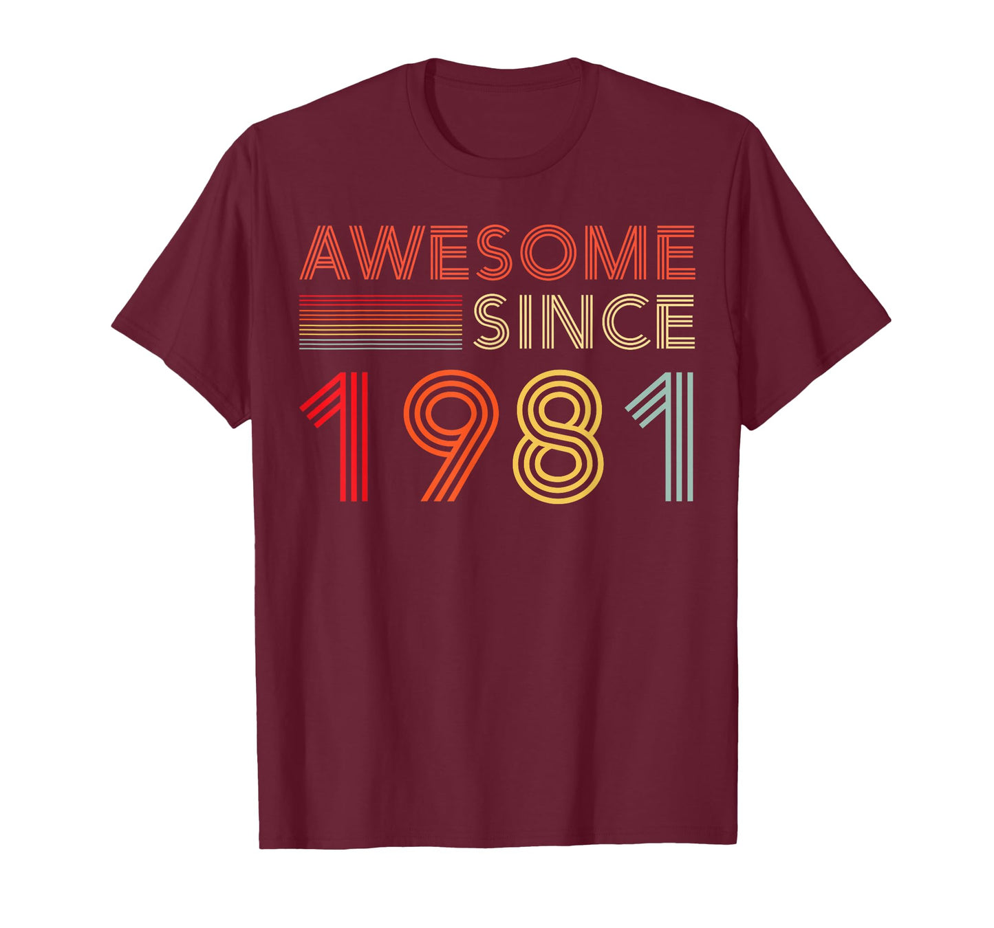 45 Birthday Decorations Men 45yr Awesome 1981 45th Birthday T-Shirt