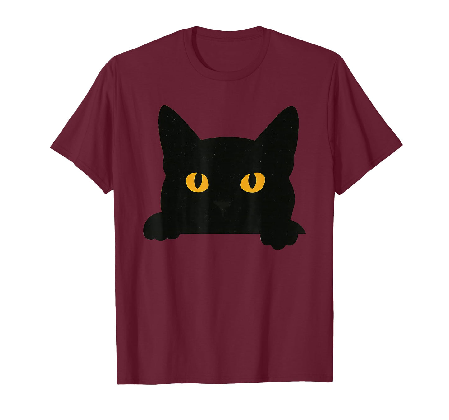 Funny Black Cat Peaking T-Shirt