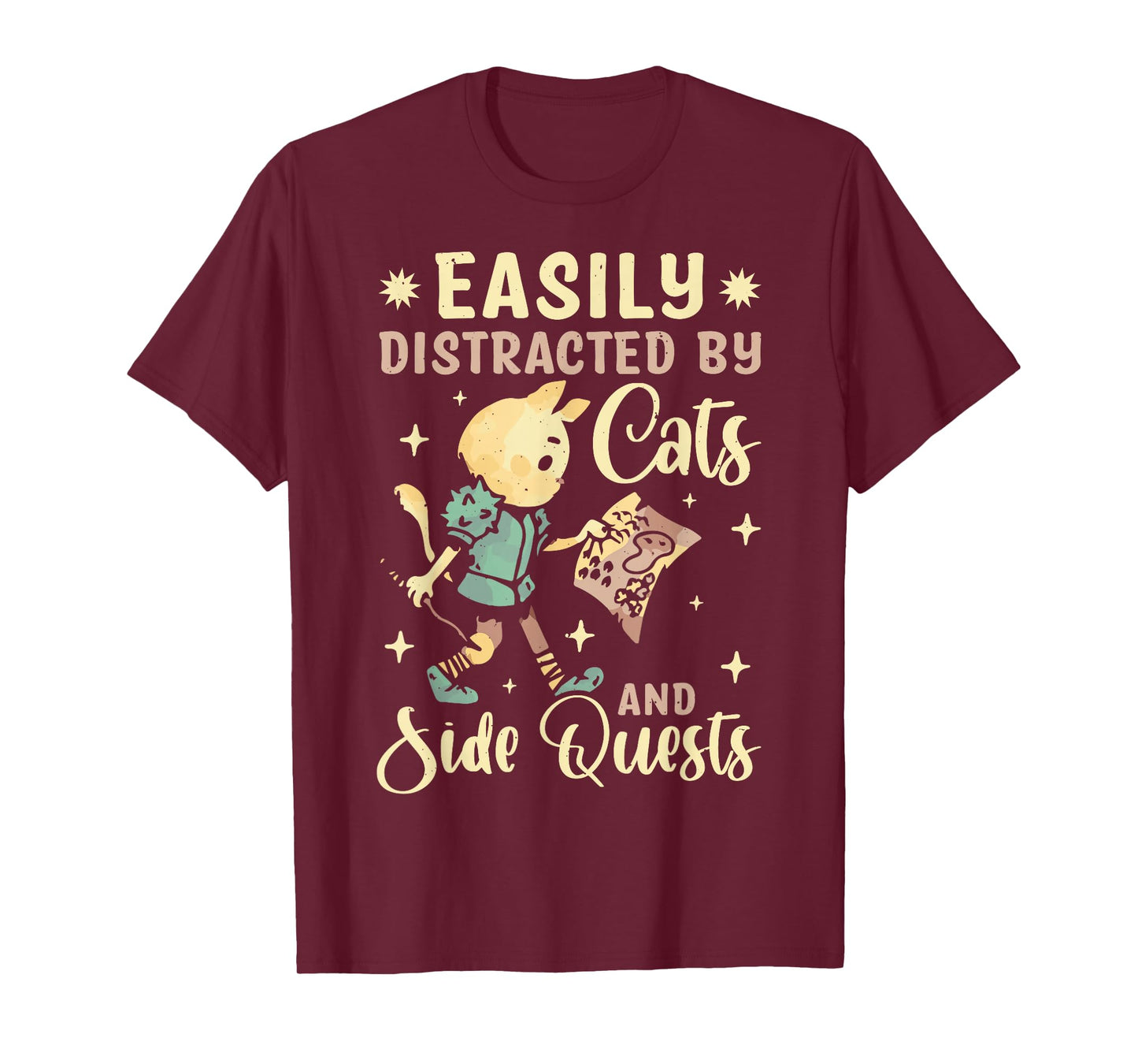 Easily Distracted By Cats And Side Quests T-Shirt