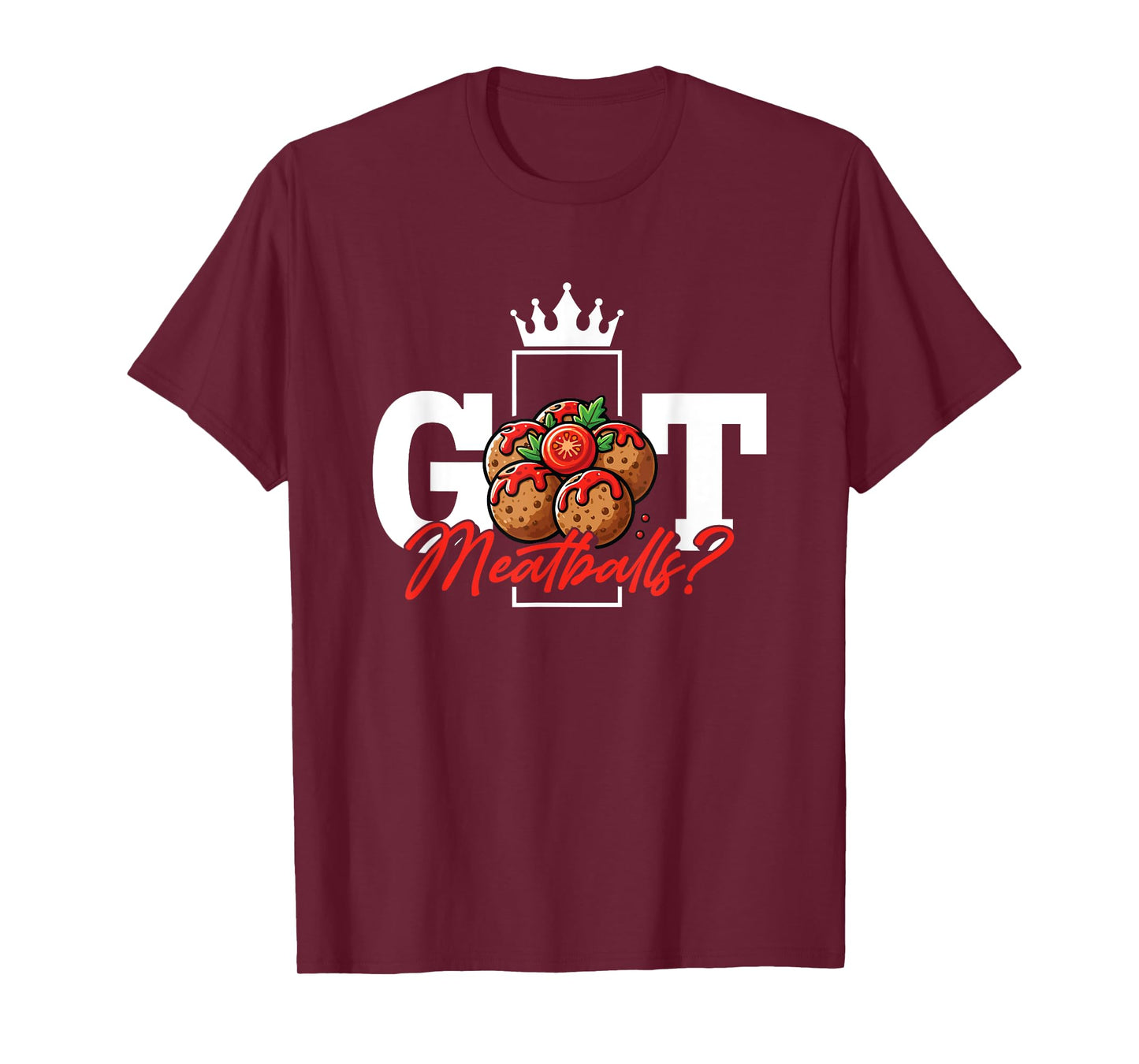 Meatball Lover Funny Italian Food Foodie I Love Meatballs T-Shirt
