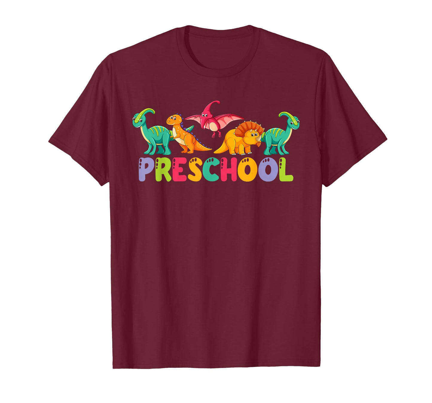Retro Preschool Cute Dinosaur Preschool Teacher Kids Boys T-Shirt