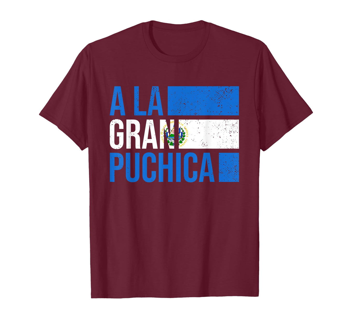 A La Gran Puchica El Salvador Flag Retro Vintage Salvadoran T-Shirt