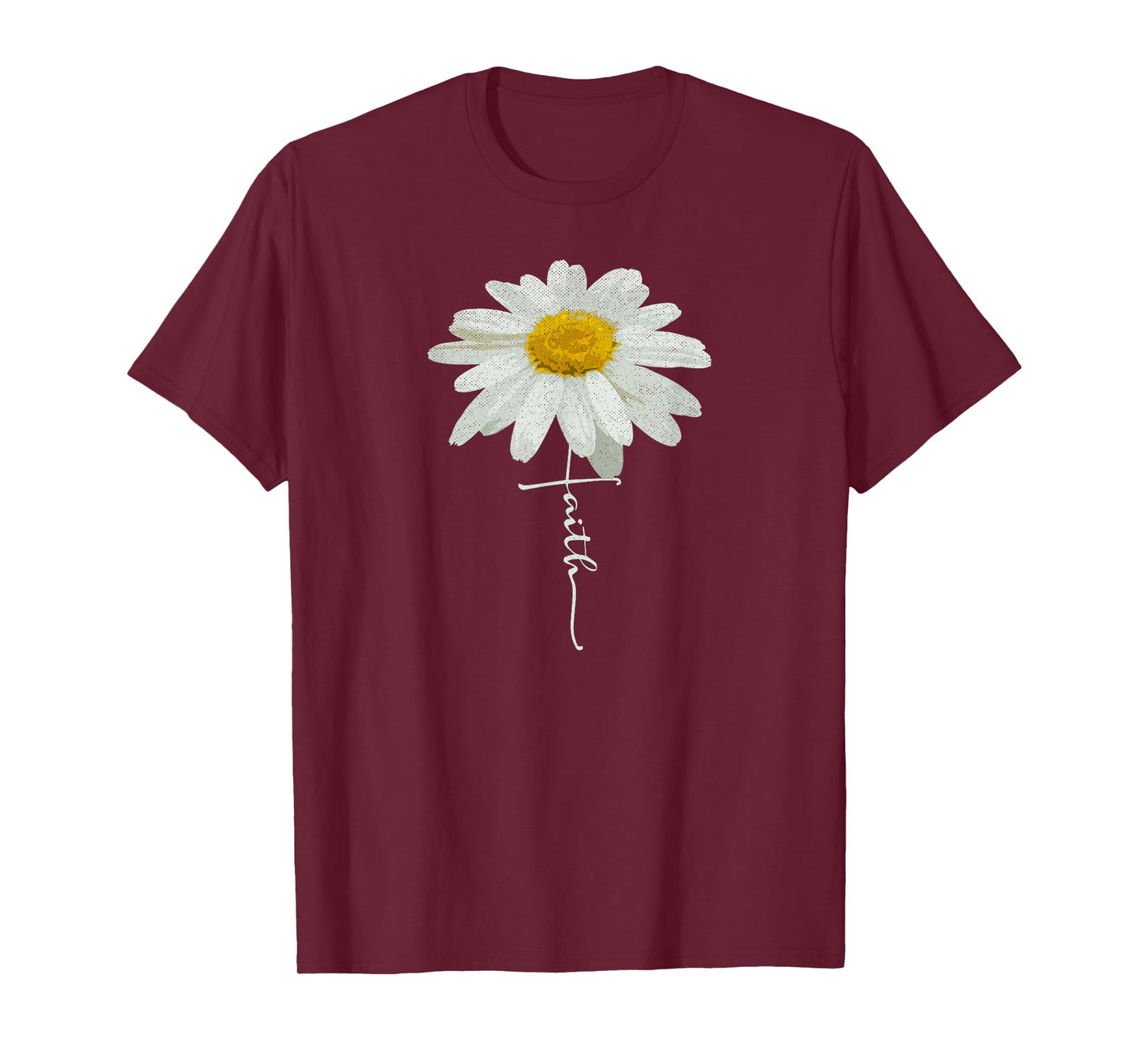 Christian Faith Cross Daisy Flower, Christian Men Women T-Shirt