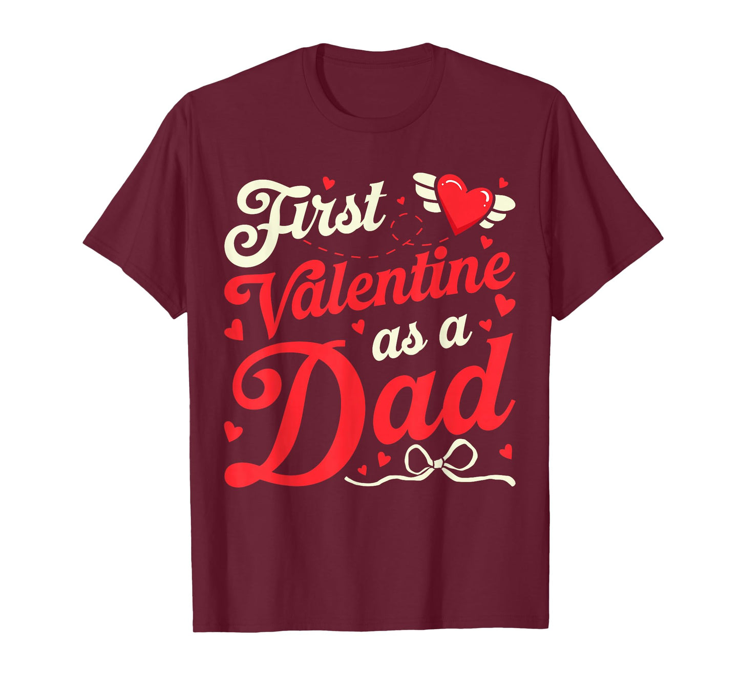 First Valentine As A Dad Funny Valentine New Dad Baby Coming T-Shirt