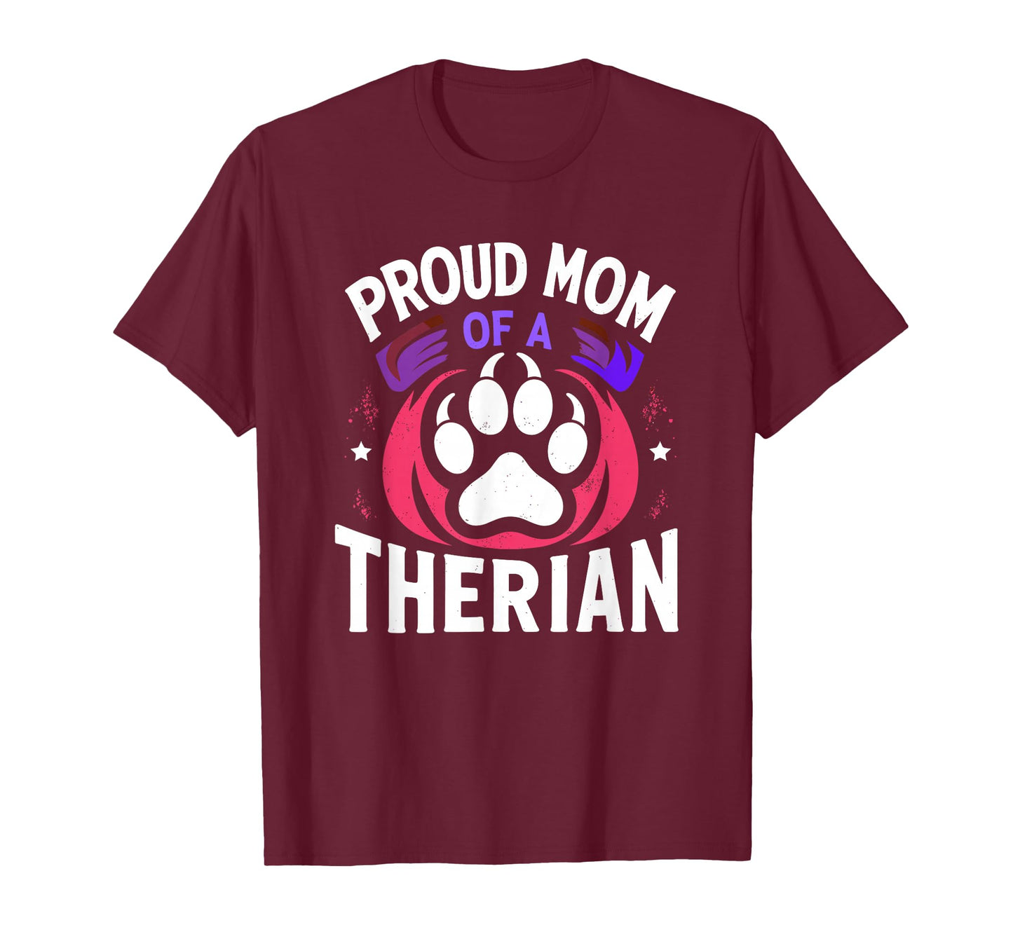 Proud Mom of A Therian Furries Otherkin Nonhuman Fursona Pun T-Shirt