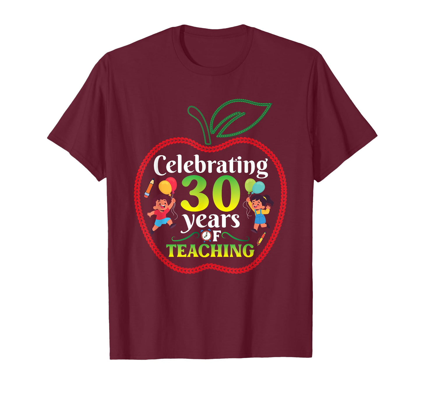 Teacher Celebrating 30 Years Of Teaching Students School T-Shirt