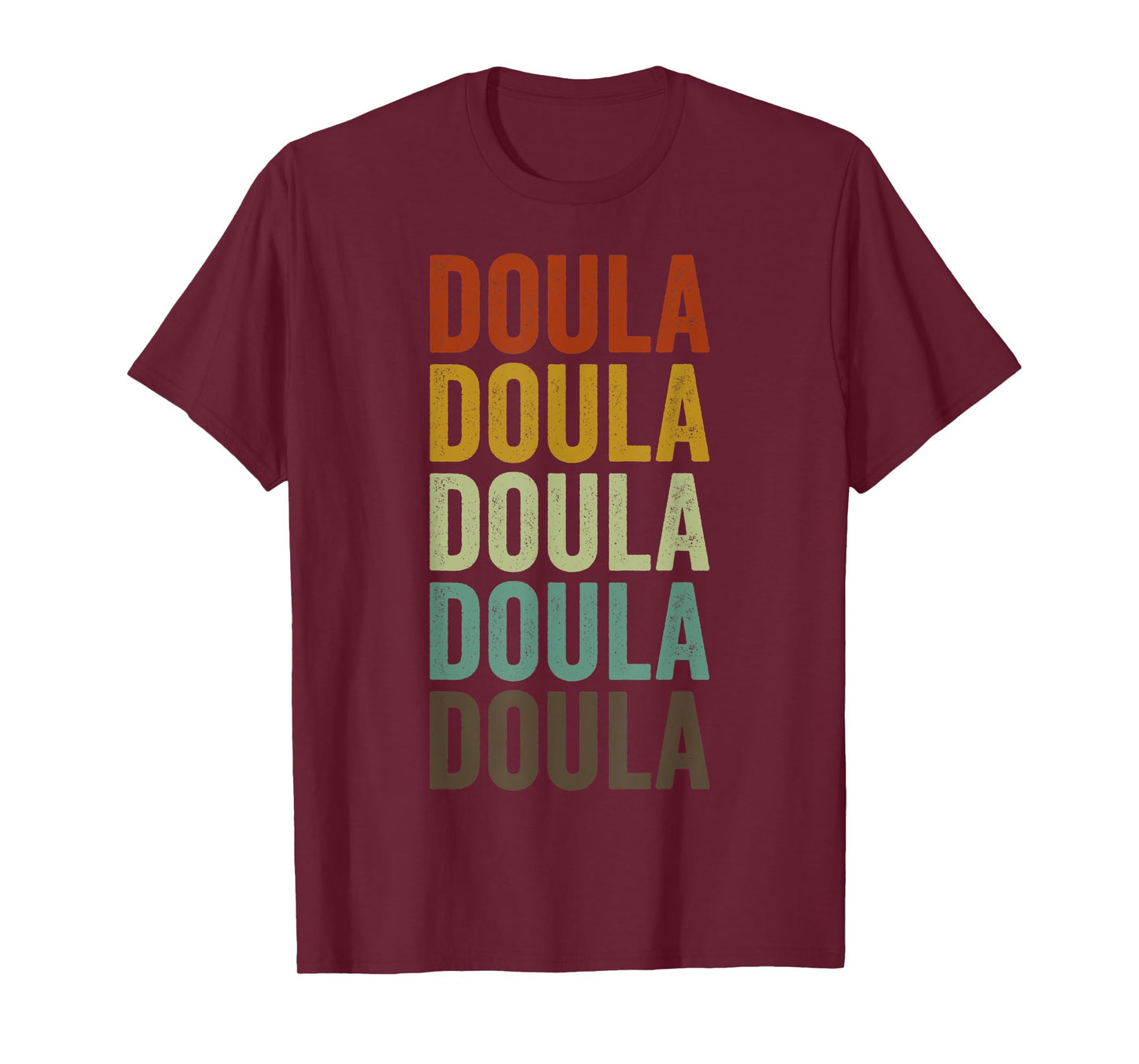 Doula Retro Gifts Doula Retro T-Shirt Black Small Classic Fit Short Sleeve Crew Neck T-Shirt Unisex-Kids